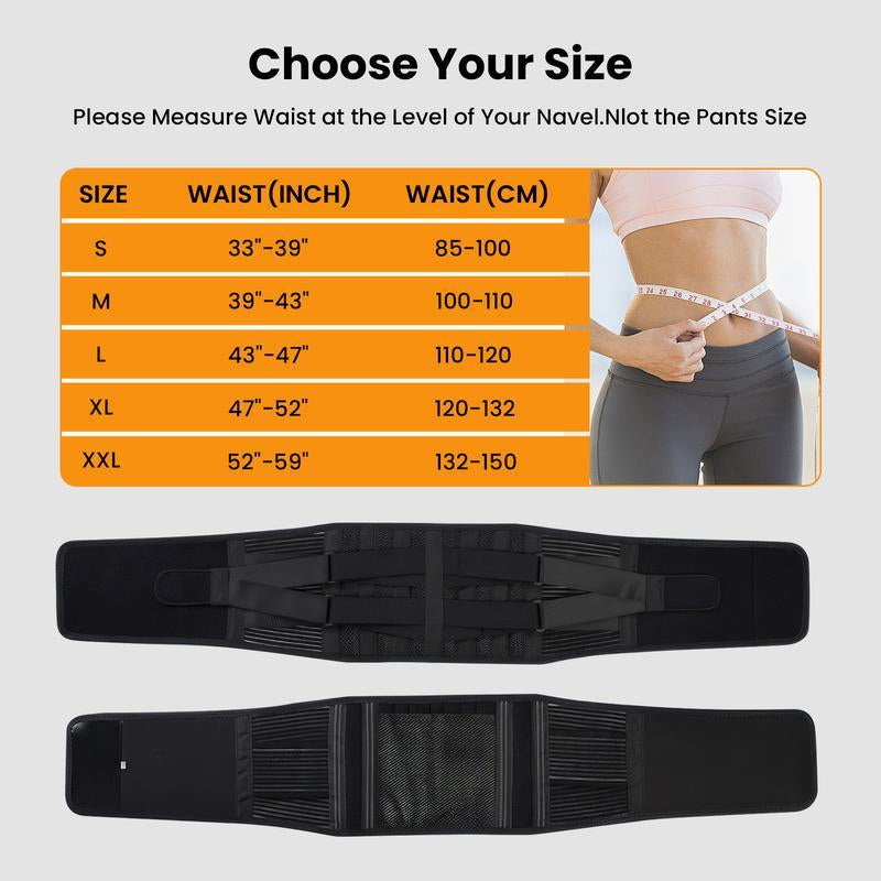 Lumbar Support Belt-Back Brace,Immediate Relief from Back Pain, Sciatica, Herniated Disc -Back Brace- Soft Breathable Adjustablewaist Trainer Back Support Belt, Sports Waistsupport for Running Jogging Cycling Gym Fitness Healthcare Tool Shoulde Belt