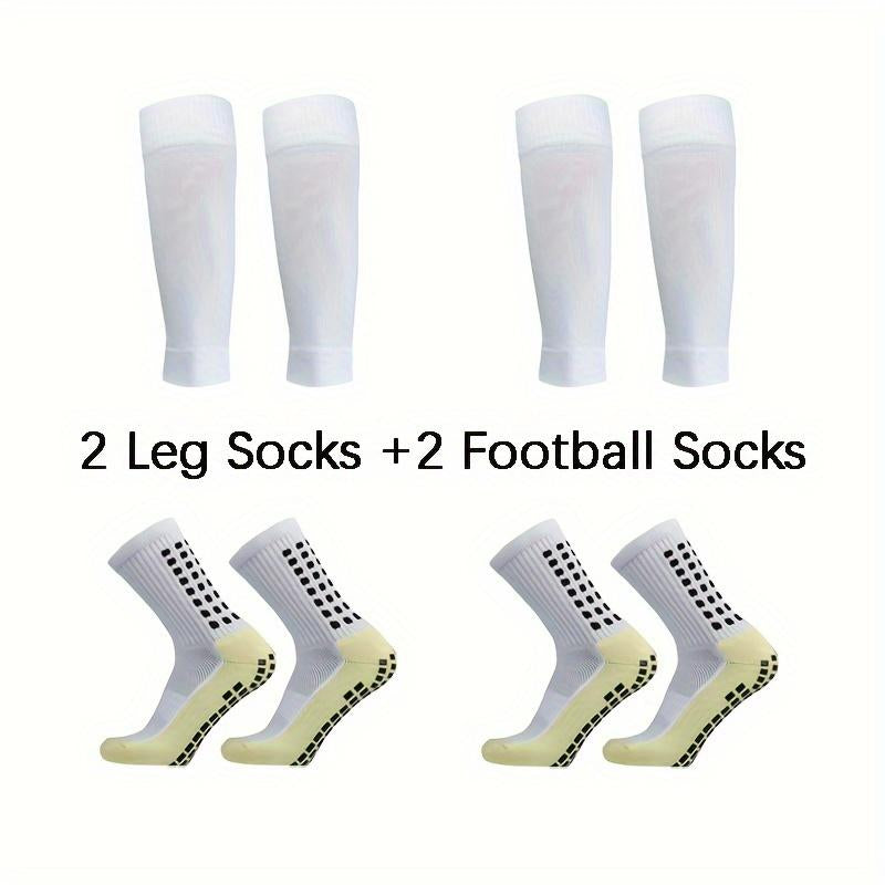 2/4/6/8 Counts of Men'S Crew Athletic Socks, Non-Slip Comfortable Sports Socks for Men Basketball Football Outdoor Training Running
