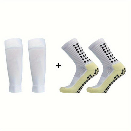 2/4/6/8 Counts of Men'S Crew Athletic Socks, Non-Slip Comfortable Sports Socks for Men Basketball Football Outdoor Training Running
