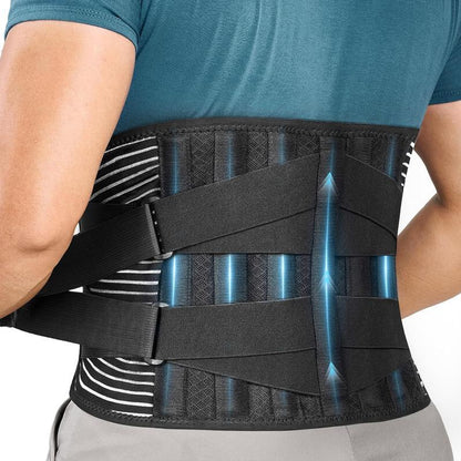 Lumbar Support Belt-Back Brace,Immediate Relief from Back Pain, Sciatica, Herniated Disc -Back Brace- Soft Breathable Adjustablewaist Trainer Back Support Belt, Sports Waistsupport for Running Jogging Cycling Gym Fitness Healthcare Tool Shoulde Belt