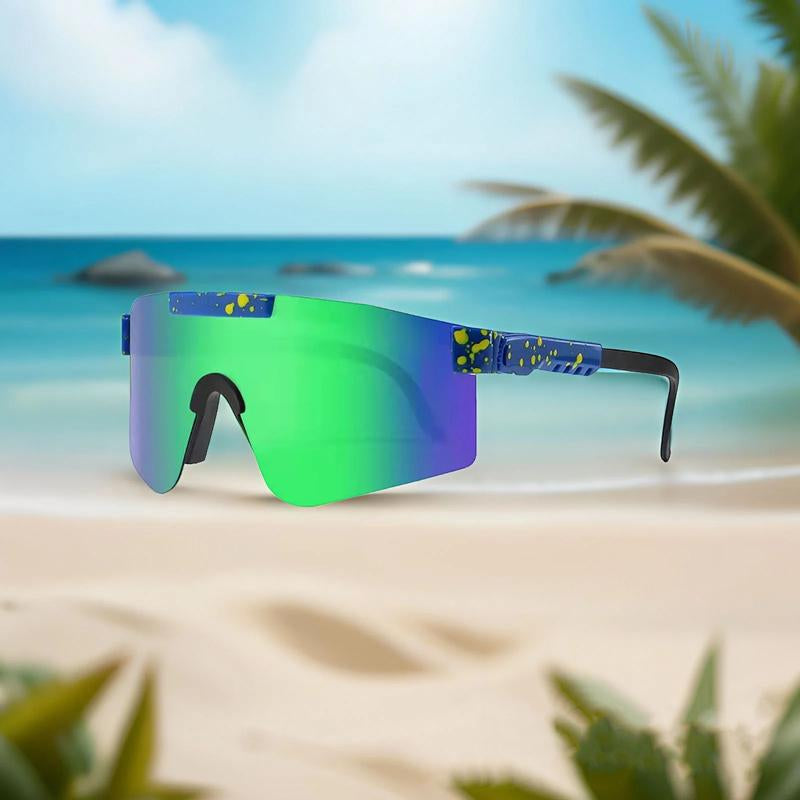 Trendy Sports Sunglasses - Polarised UV400 Mirrored Lens, Windproof & Dustproof for Outdoor Activities - Cycling, Running, Hiking & Driving - Unisex for Women and Men, Protection Shade