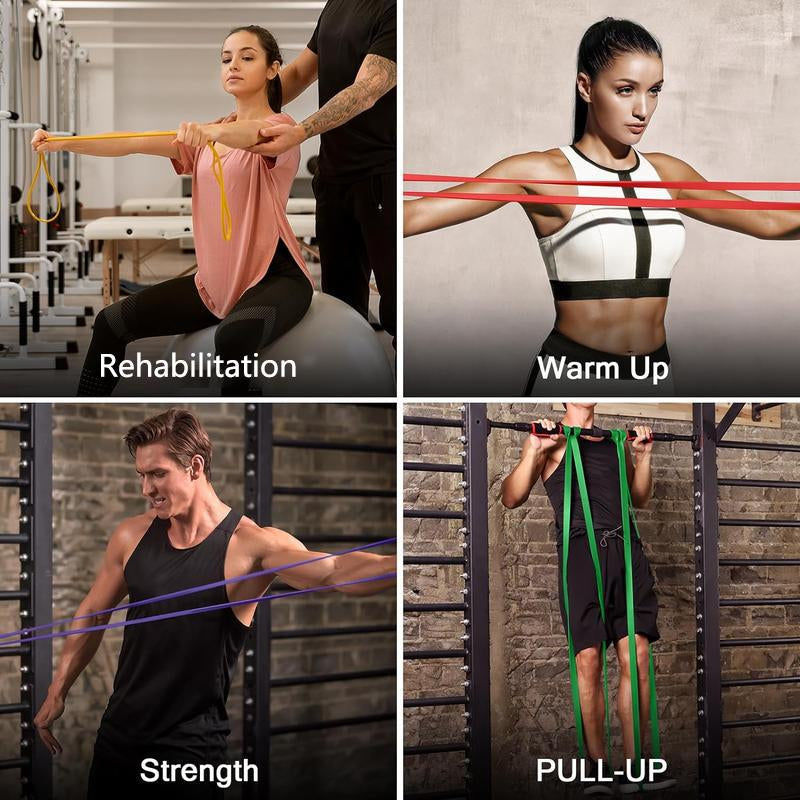 Resistance Bands Pull up Assistance Multi Level Exercise Workout Bands for Men Women Full-Body Training Durable Elastic Material Stretching Gear