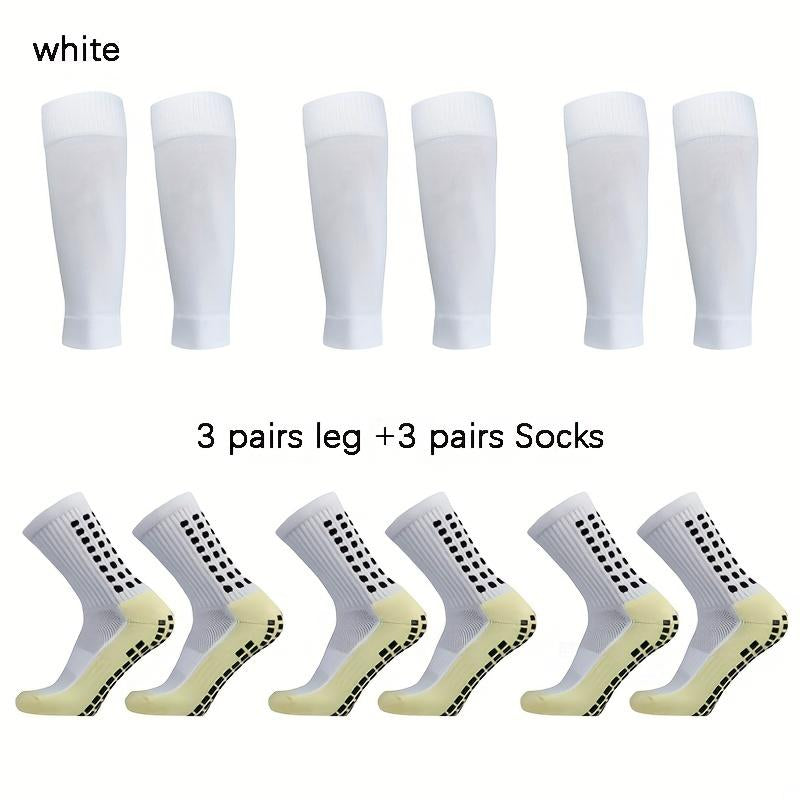 2/4/6/8 Counts of Men'S Crew Athletic Socks, Non-Slip Comfortable Sports Socks for Men Basketball Football Outdoor Training Running