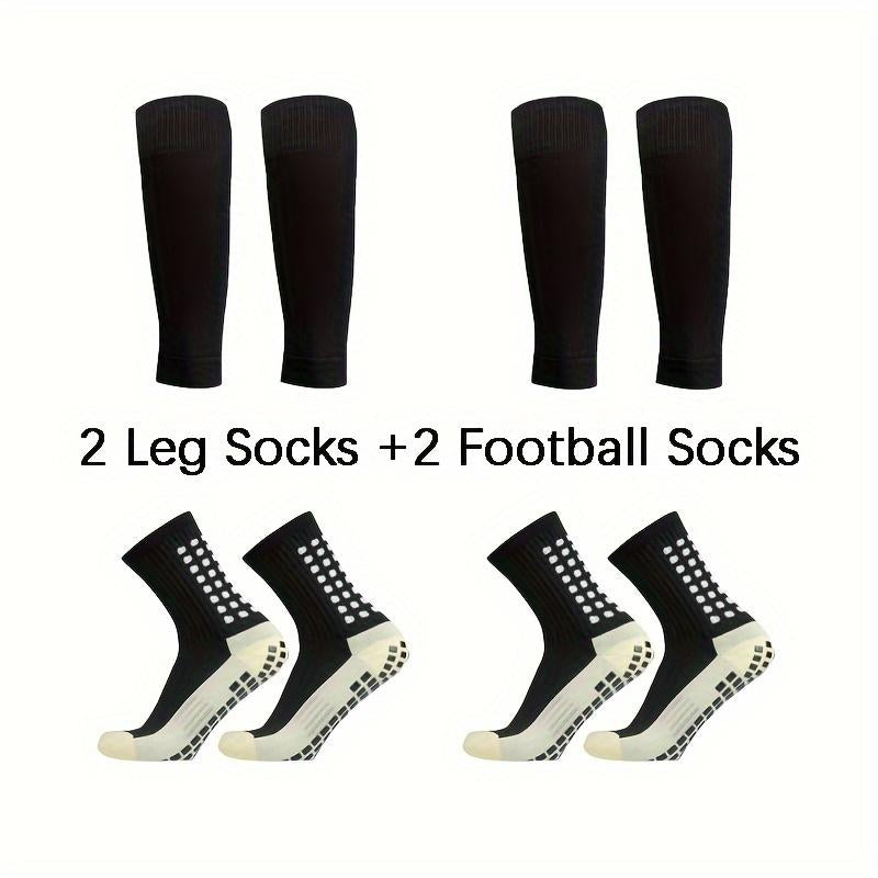 2/4/6/8 Counts of Men'S Crew Athletic Socks, Non-Slip Comfortable Sports Socks for Men Basketball Football Outdoor Training Running