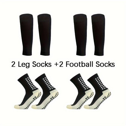 2/4/6/8 Counts of Men'S Crew Athletic Socks, Non-Slip Comfortable Sports Socks for Men Basketball Football Outdoor Training Running