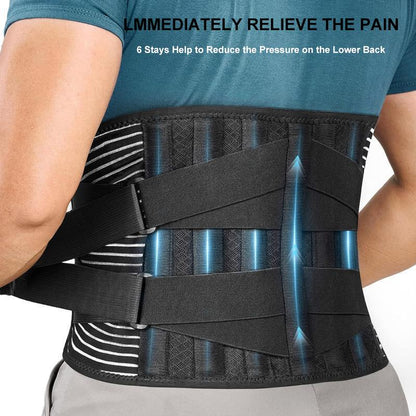Lumbar Support Belt-Back Brace,Immediate Relief from Back Pain, Sciatica, Herniated Disc -Back Brace- Soft Breathable Adjustablewaist Trainer Back Support Belt, Sports Waistsupport for Running Jogging Cycling Gym Fitness Healthcare Tool Shoulde Belt