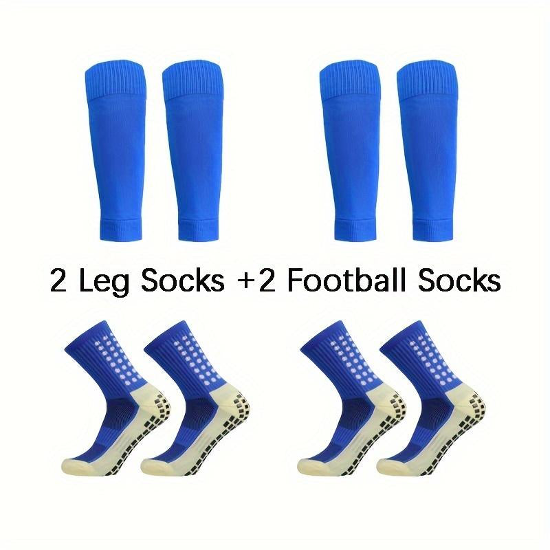 2/4/6/8 Counts of Men'S Crew Athletic Socks, Non-Slip Comfortable Sports Socks for Men Basketball Football Outdoor Training Running