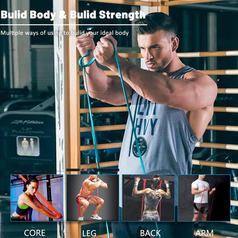 Resistance Bands Pull up Assistance Multi Level Exercise Workout Bands for Men Women Full-Body Training Durable Elastic Material Stretching Gear