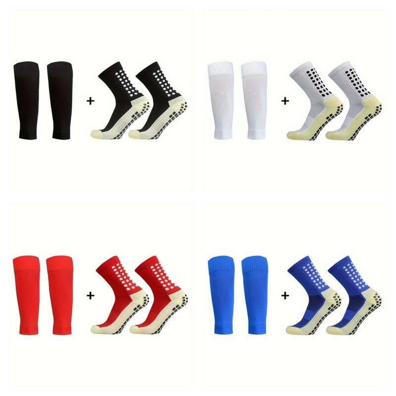 2/4/6/8 Counts of Men'S Crew Athletic Socks, Non-Slip Comfortable Sports Socks for Men Basketball Football Outdoor Training Running