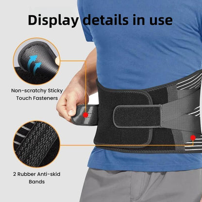 Lumbar Support Belt-Back Brace,Immediate Relief from Back Pain, Sciatica, Herniated Disc -Back Brace- Soft Breathable Adjustablewaist Trainer Back Support Belt, Sports Waistsupport for Running Jogging Cycling Gym Fitness Healthcare Tool Shoulde Belt