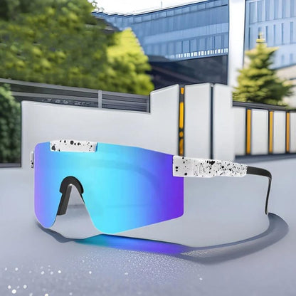 Trendy Sports Sunglasses - Polarised UV400 Mirrored Lens, Windproof & Dustproof for Outdoor Activities - Cycling, Running, Hiking & Driving - Unisex for Women and Men, Protection Shade